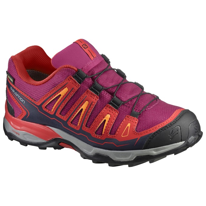 SALOMON X-ULTRA GTX® J Philippines - Kids' Hiking Shoes - Purple/Orange | 642875-AXT
